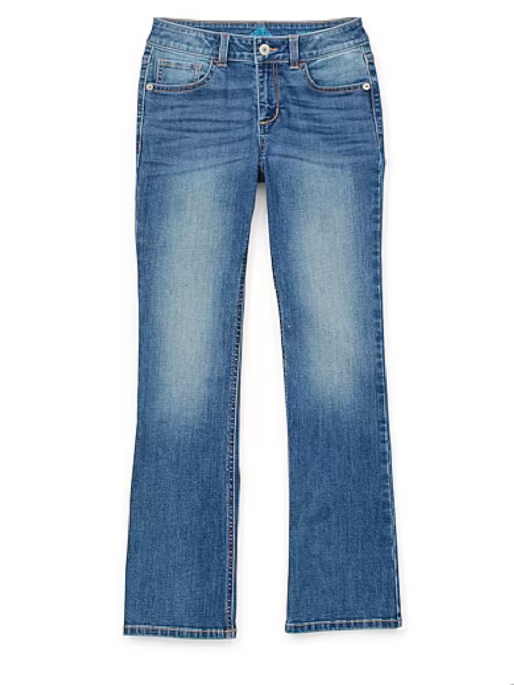 Girls Light Blue Bootcut Jeans - Classic Five-Pocket Style